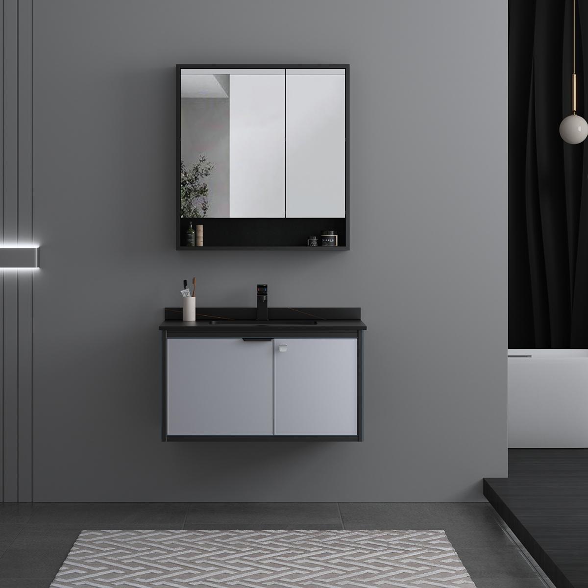 浴室柜 暖灰砂黑系列 WB23019X