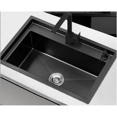 洗菜盆 臺階黑金剛單盆 WB25006C