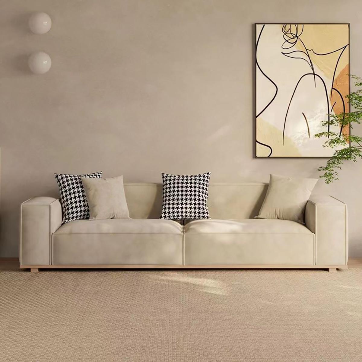 極簡風布藝絨布沙發 大小客廳公寓家用直排組合沙發  W35Y073C