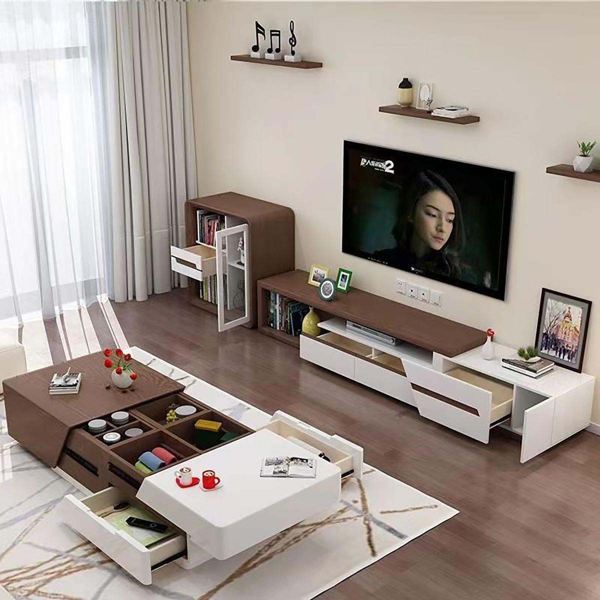 北歐時尚家用可伸縮茶幾客廳創(chuàng)意收納長幾 WH35T102C