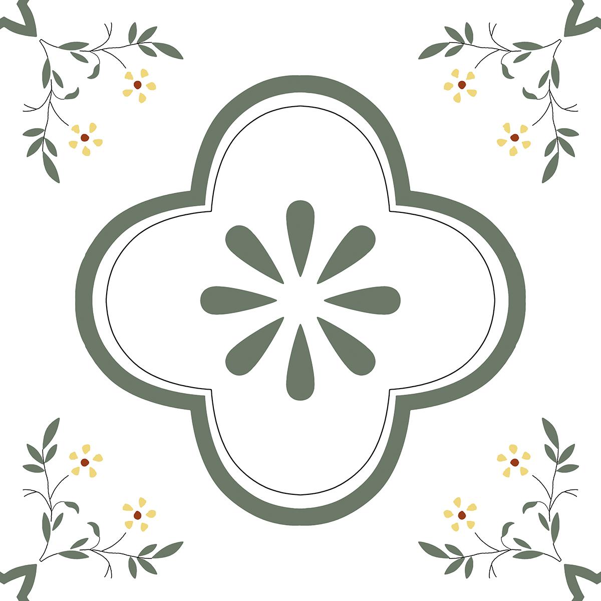 多巴胺系列花磚 W13121C